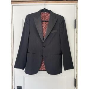 Indochino Wool Cashmere Tuxedo Black Peak 38R 32